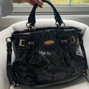 Brahmin rare embossed Caroline cinch satchel